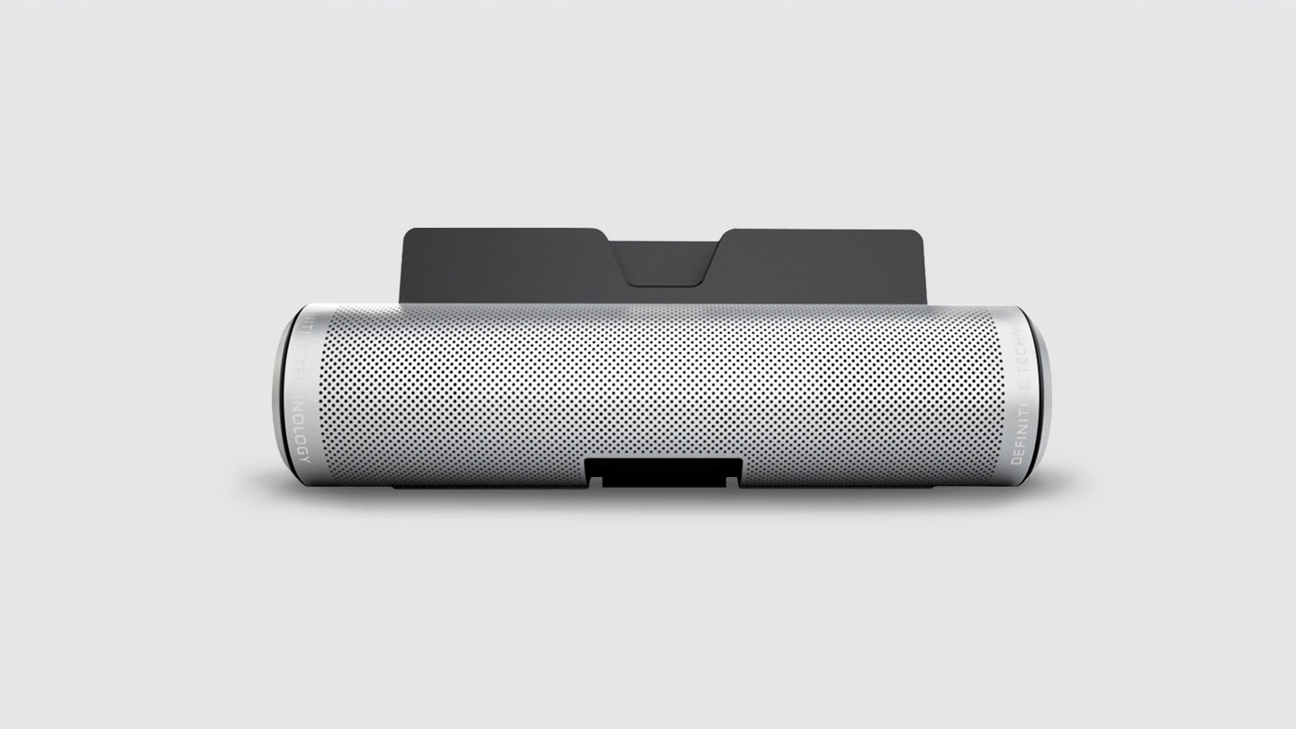 Silver Sound Cylinder bluetooth speaker tailored for tablets