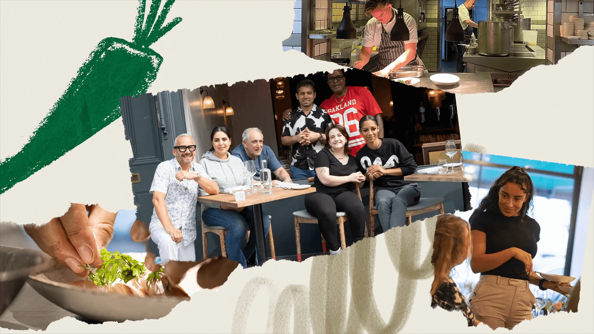 A video explaining that on any given night in the UK, more than 274,000 people face homelessness, with 180,000 of them in London. The video moves from black-and-white to bright colors when it shows the hope that Home Kitchen offers. A stylish montage showing Home Kitchen and its staff is accompanied by upbeat music. The video outlines the work frog did in building a brand identity.
